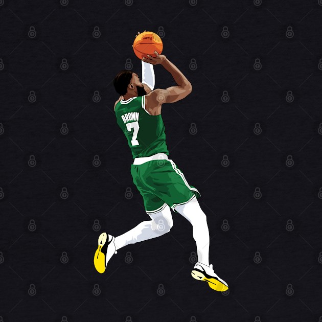 Jaylen Brown Green Shot Qiangy by qiangdade